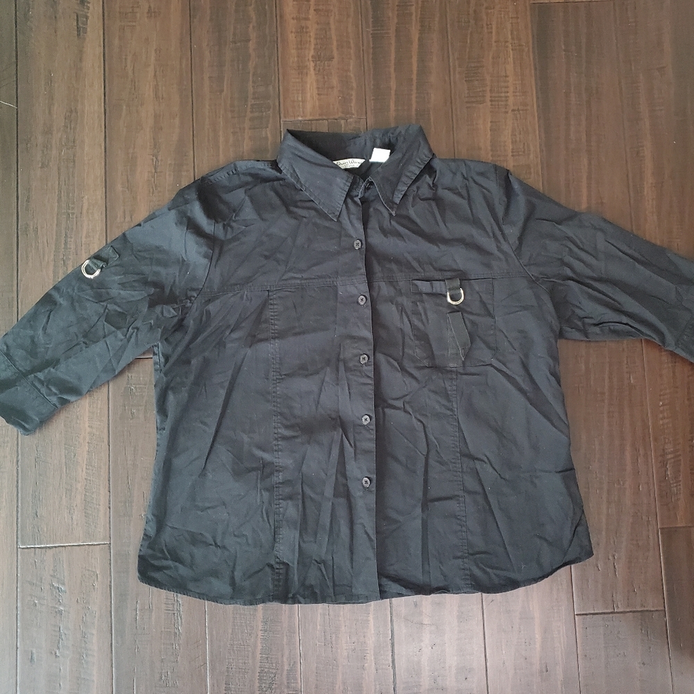 Quizz Woman Button Down Shirt sz 22